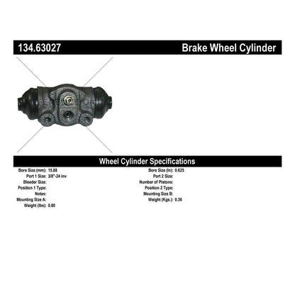 Centric Parts Drum Brake Wheel Cylinder Premium for 1990-1995 Chrysler Dodge Plymouth