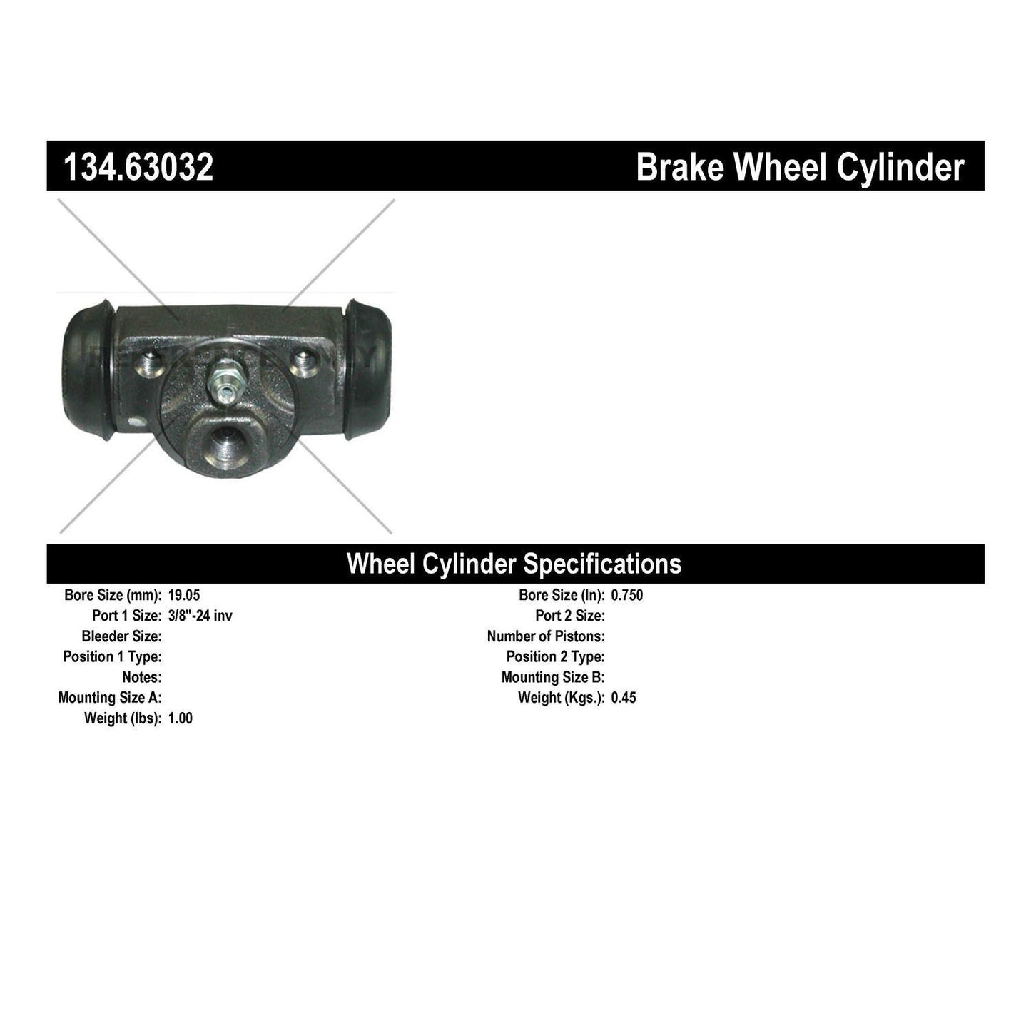 StopTech Premium Wheel Cylinder 134.63032