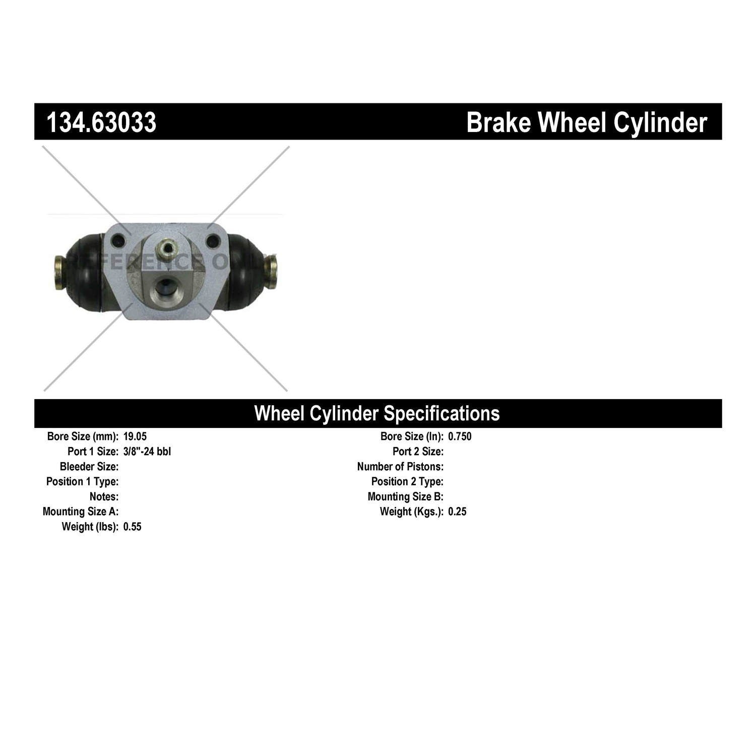 StopTech Premium Wheel Cylinder 134.63033