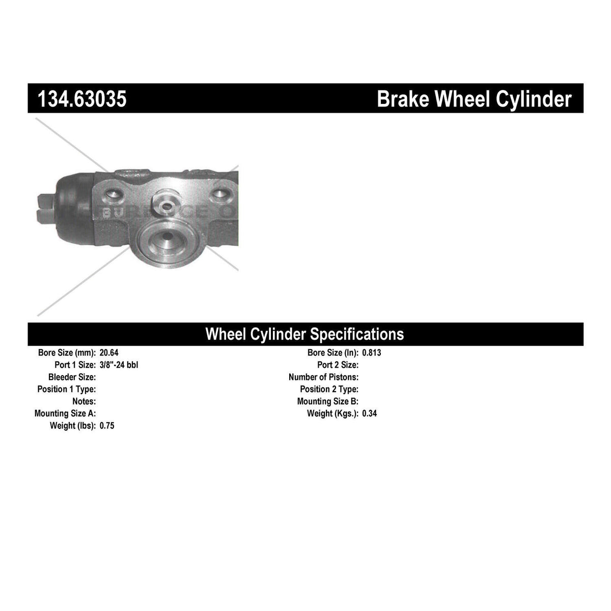 Centric Parts Premium Wheel Cylinder 134.63035