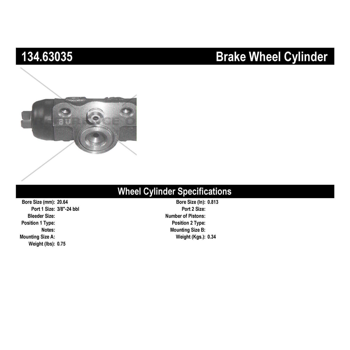Centric Parts Drum Brake Wheel Cylinder Premium with OE style replacement for 2007-2009 Chrysler Sebring, 2008-2009 Dodge Avenger, 2007-2012 Caliber, 2009-2017 Jeep Compass, 2008-2017 Patriot 134.63035