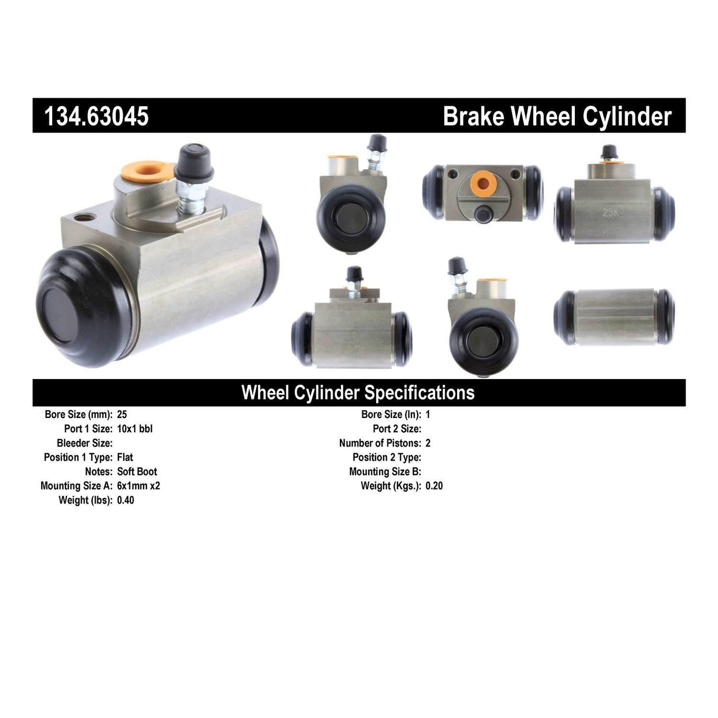 Centric Parts Drum Brake Wheel Cylinder 134.63045