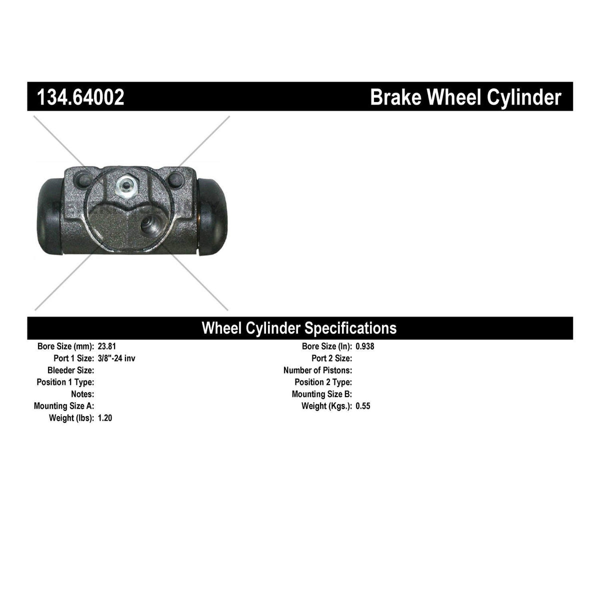 Centric Parts Drum Brake Wheel Cylinder Premium for 1965-1988 American Motors 134.64002