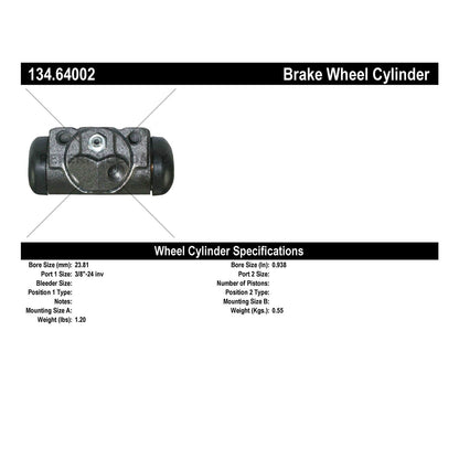 Centric Parts Drum Brake Wheel Cylinder Premium for 1965-1988 American Motors 134.64002