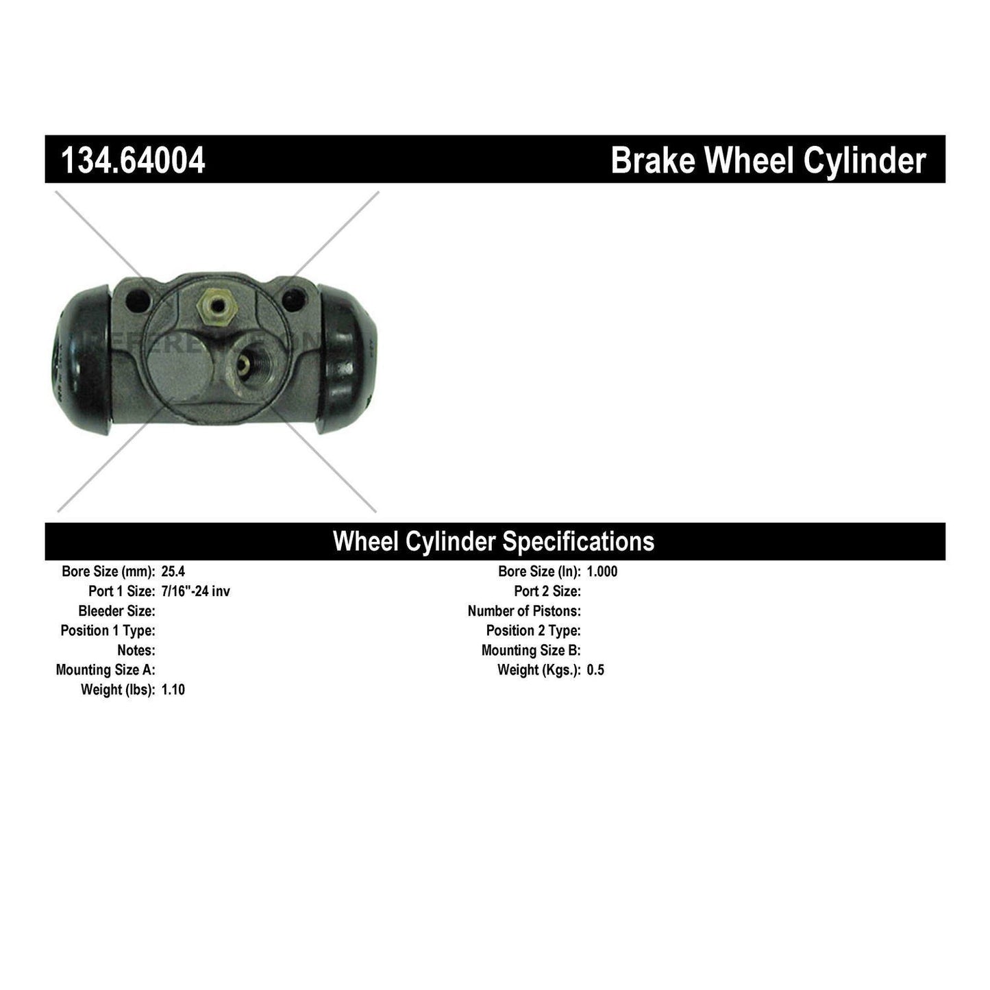 Stoptech Centric Premium Wheel Cylinder - Front/Rear Right 134.64004