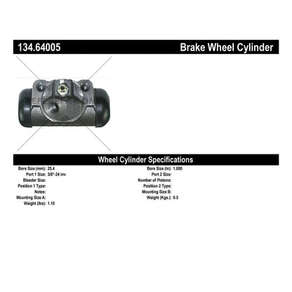 Centric Parts Drum Brake Wheel Cylinder Premium for 1950-1970 Buick Models 134.64005
