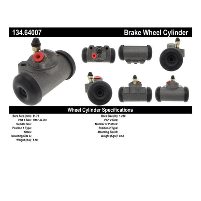Centric Parts Drum Brake Wheel Cylinder Premium for 1960-1971 Chevrolet C30 Pickup G30 Van P30 Series 134.64007