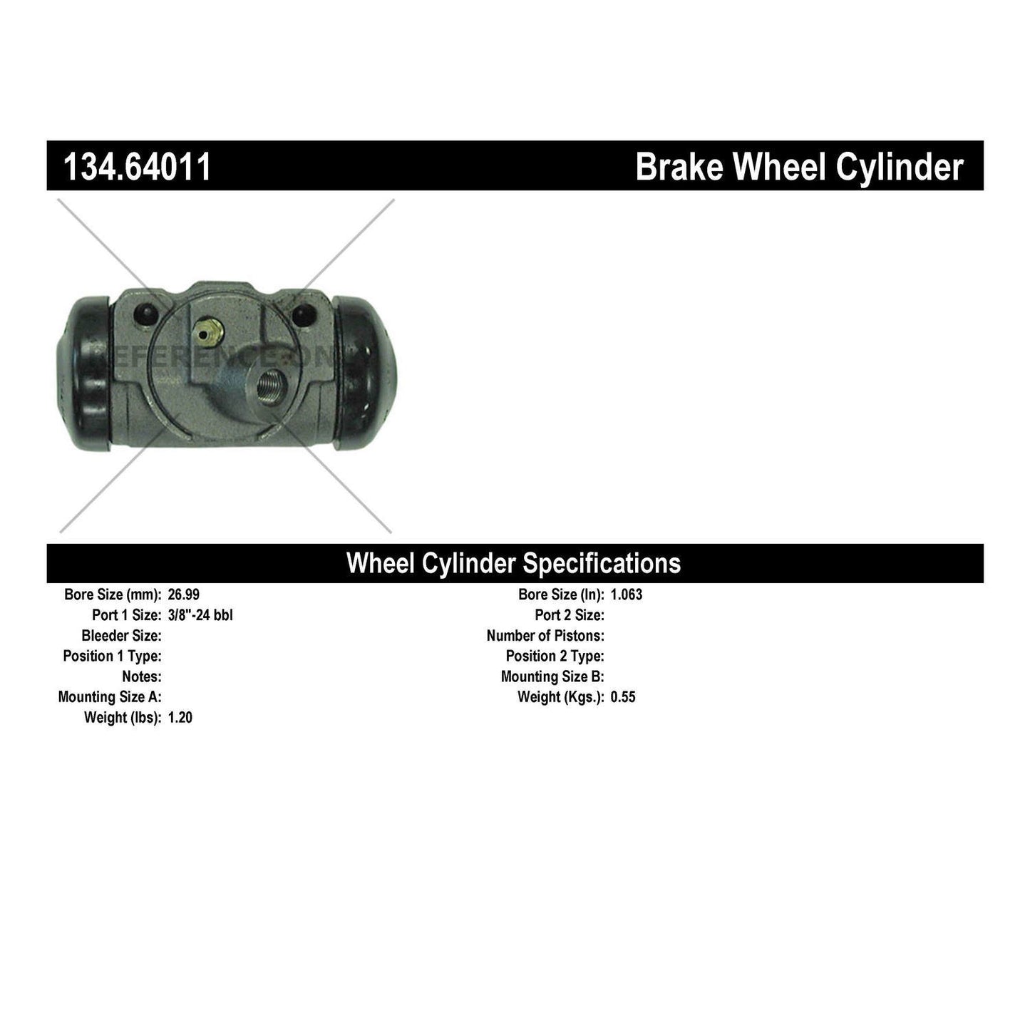 Centric Parts Premium Drum Brake Wheel Cylinder for 1971-1983 American Motors and Ford B700 Models 134.64011