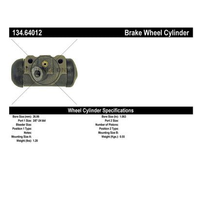 Stoptech Centric Premium Wheel Cylinder - Front L/R 134.64012
