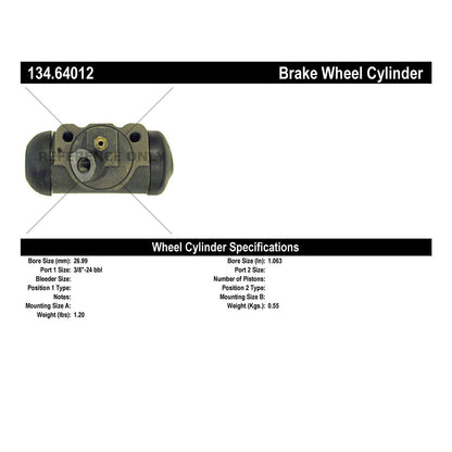 Stoptech Centric Premium Wheel Cylinder - Front L/R 134.64012