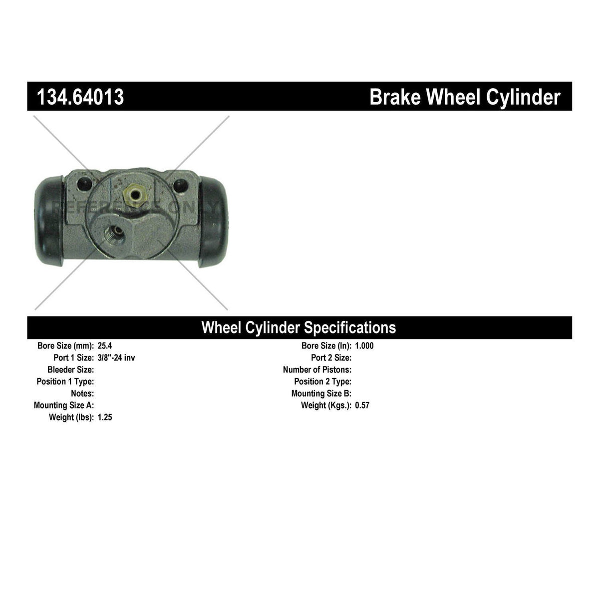 Stoptech Centric Premium Wheel Cylinder - Rear L/R 134.64013