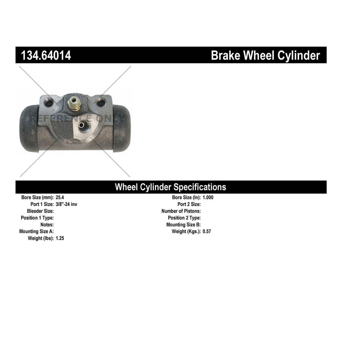 Centric Parts Drum Brake Wheel Cylinder Premium for American Motors Ambassador 1973-1969 134.64014