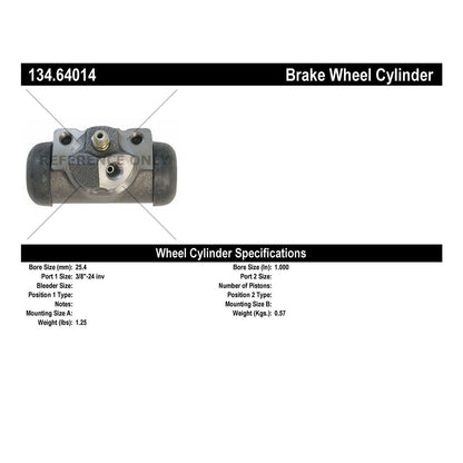 Stoptech Centric Premium Wheel Cylinder - Rear L/R 134.64014