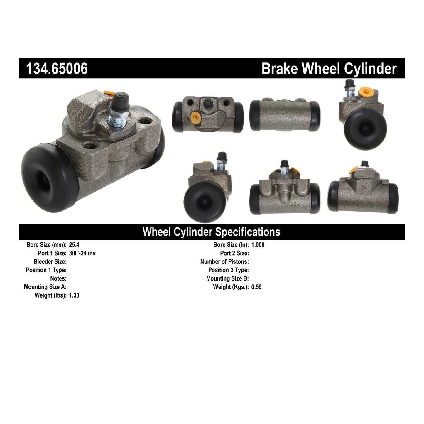 Centric Parts Drum Brake Wheel Cylinder Premium for 1973-1998 Ford Econoline 134.65006