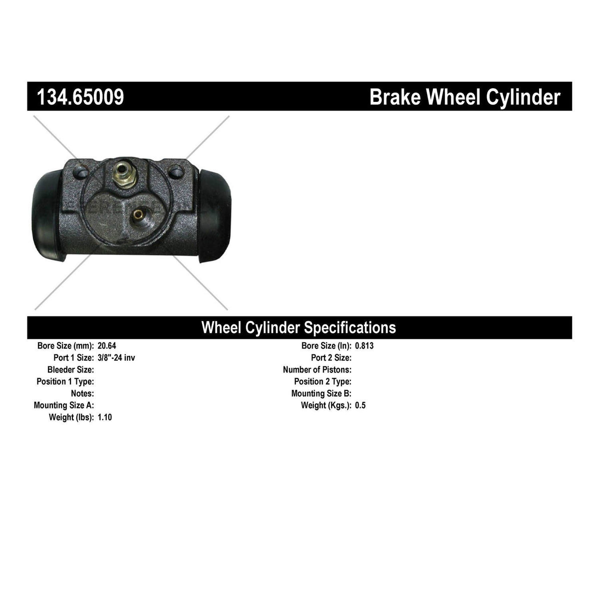 Centric Parts Drum Brake Wheel Cylinder Premium for 1974-1986 Ford Bronco E-100 Econoline Ranger 134.65009