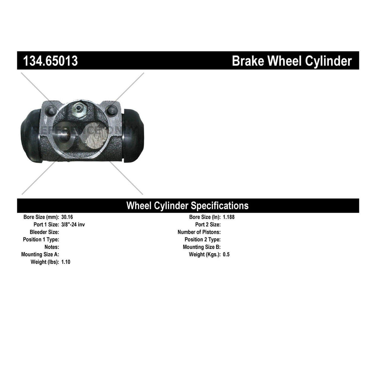 Centric Parts Drum Brake Wheel Cylinder Premium with Brass Inserts for 1992-1998 Ford E-350 Econoline 134.65013