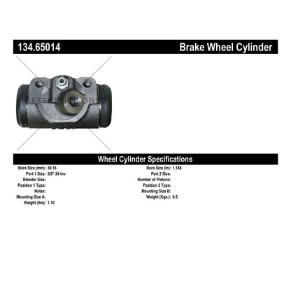 Stoptech Centric Premium Wheel Cylinder - Front/Rear Right 134.65014