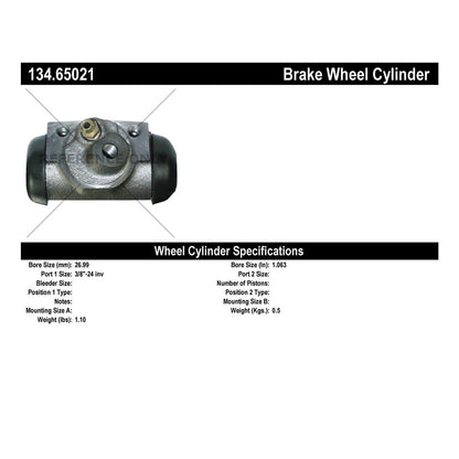 Centric Parts Drum Brake Wheel Cylinder Premium for 1961-1964 Ford F-100 Part Number 134.65021
