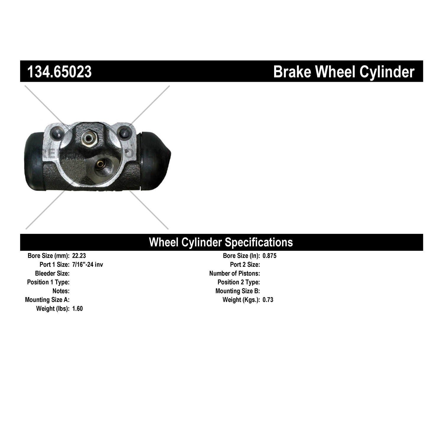 StopTech Premium Wheel Cylinder 134.65023