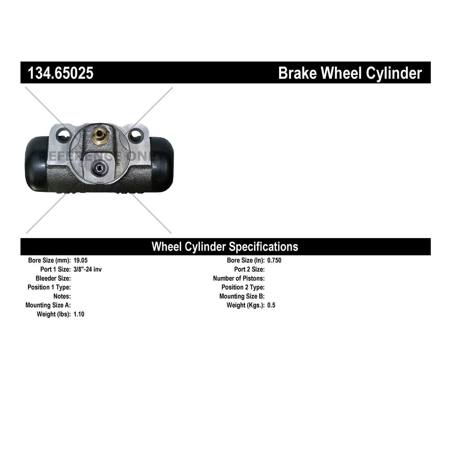 Centric Parts Drum Brake Wheel Cylinder Premium for 2001-2002 Ford Ranger Mazda B2300 B2500 B3000 B4000 134.65025