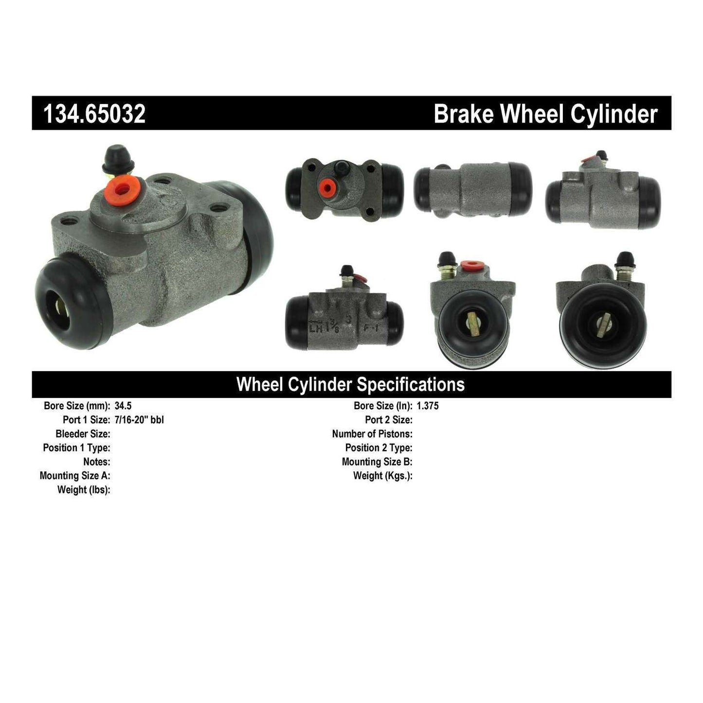 Centric Parts Drum Brake Wheel Cylinder Premium for Ford F2 1950-1948, F3 1950-1948 134.65032