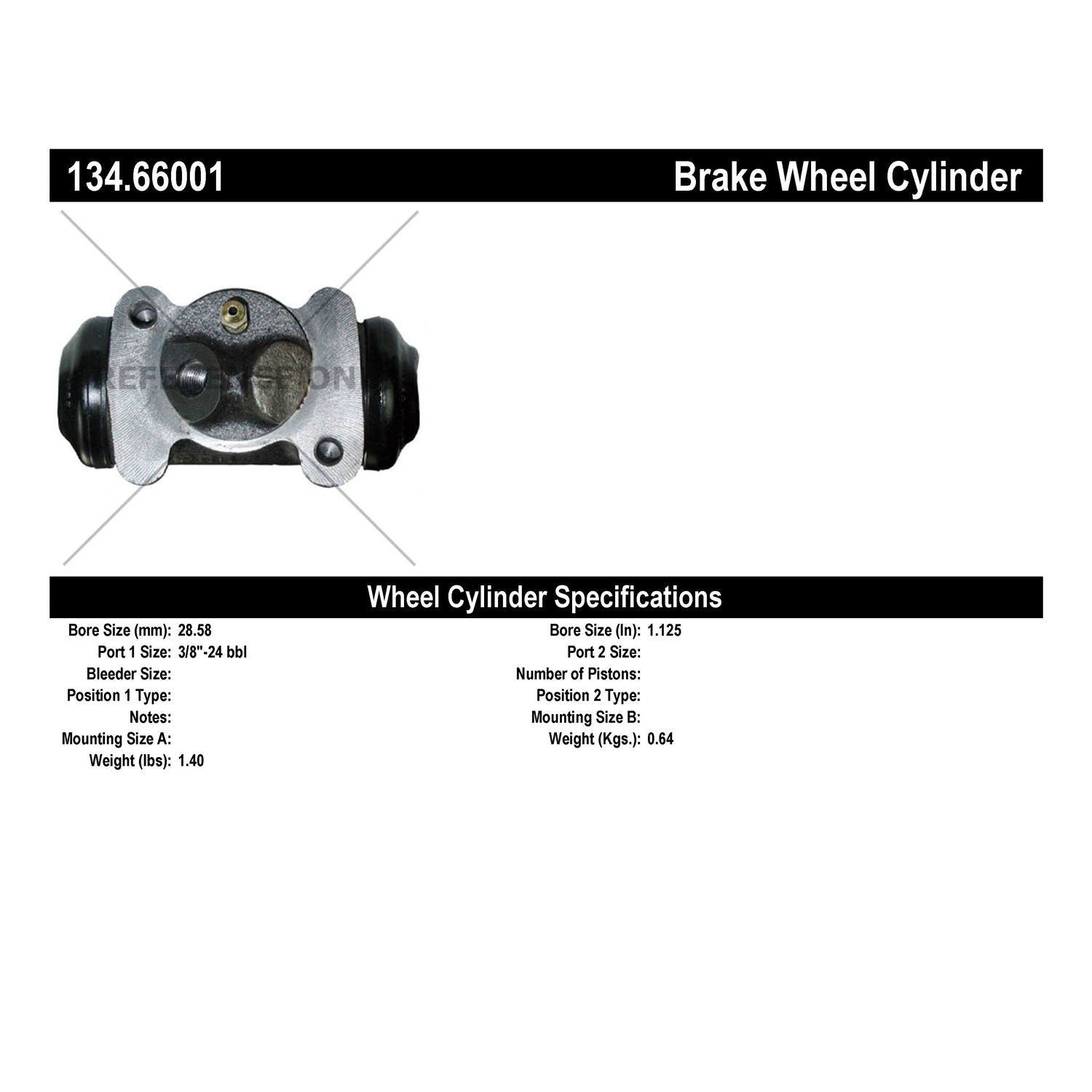 Centric Parts Premium Wheel Cylinder 134.66001