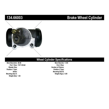 Centric Parts Drum Brake Wheel Cylinder Premium for 1960-1971 Chevrolet C10/C20/C30 G20 G30 P10/P20 134.66003