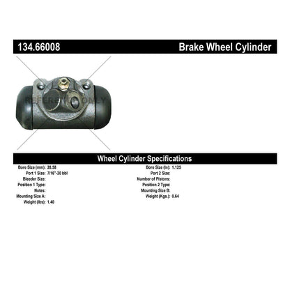 Centric Parts Premium Drum Brake Wheel Cylinder for 1954-1970 Buick Models 134.66008