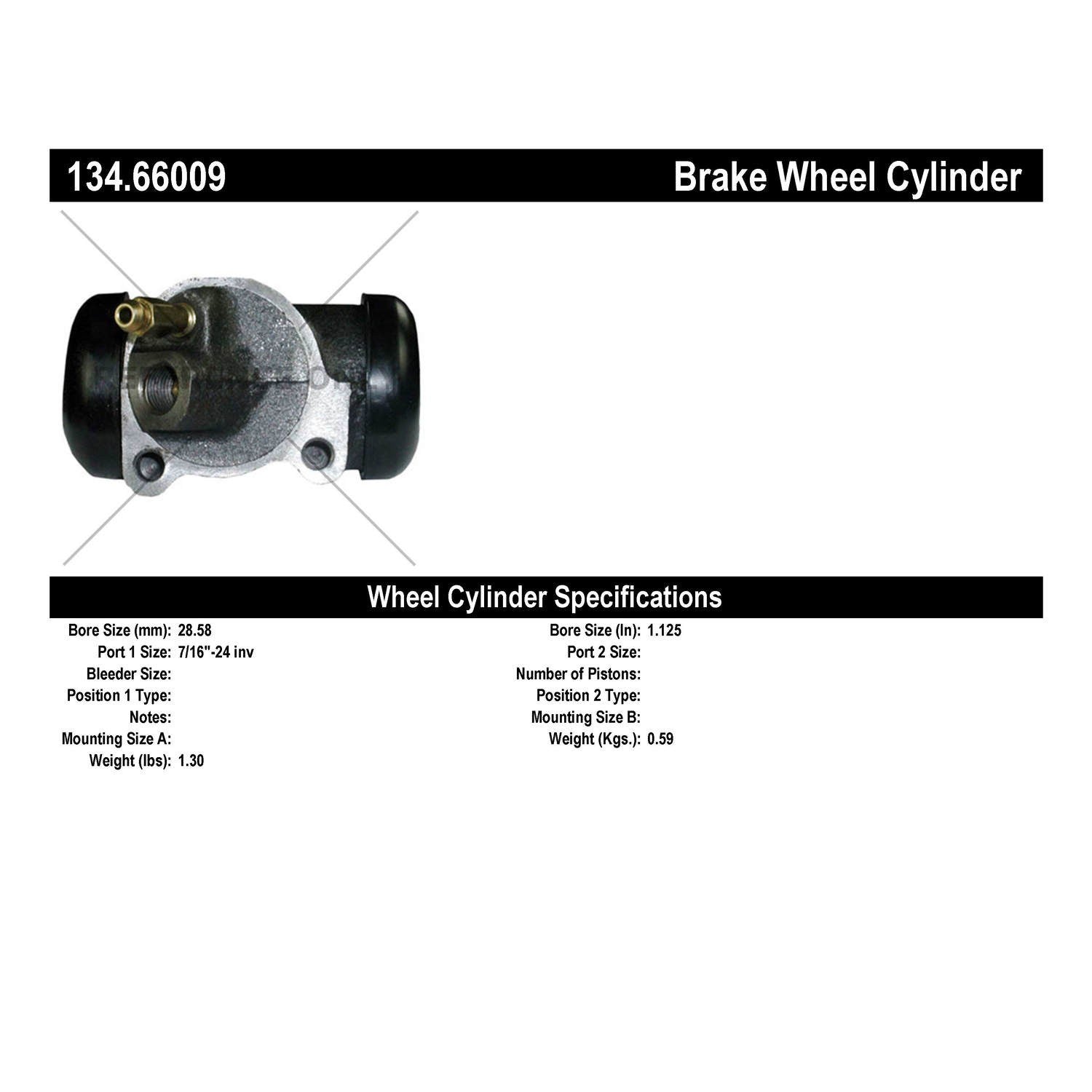 StopTech Premium Wheel Cylinder 134.66009