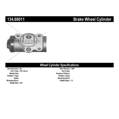 Centric Parts Drum Brake Wheel Cylinder Premium for 1971-1987 Chevrolet & GMC 134.66011