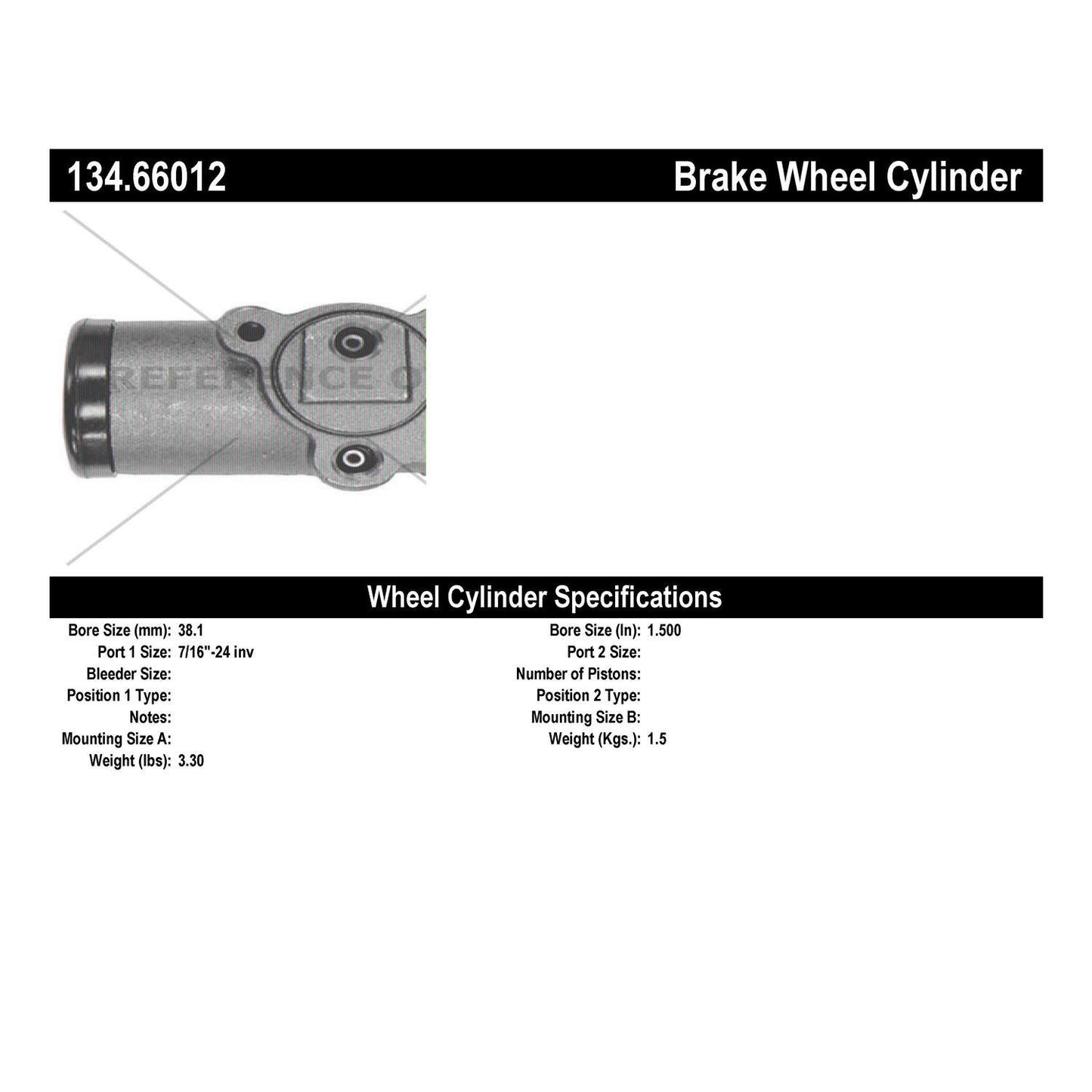 Centric Parts Premium Drum Brake Wheel Cylinder for 1971-1987 Chevrolet and GMC Trucks 134.66012