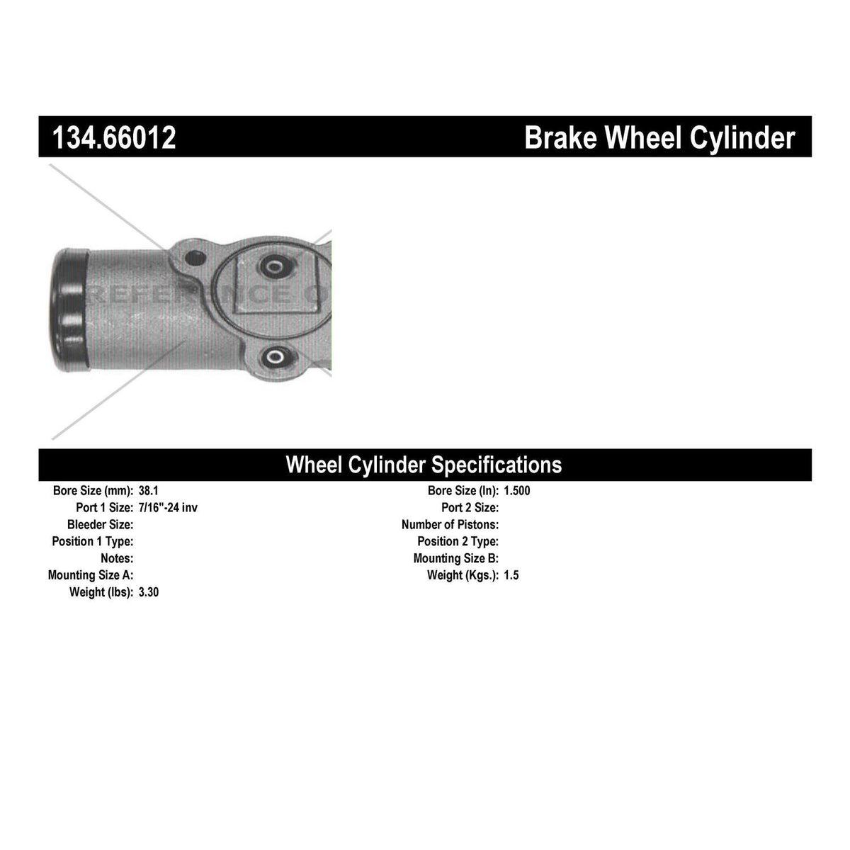 StopTech Premium Wheel Cylinder 134.66012
