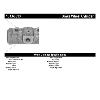 Centric Parts Premium Drum Brake Wheel Cylinder for Chevrolet C30 1975-1986 134.66013