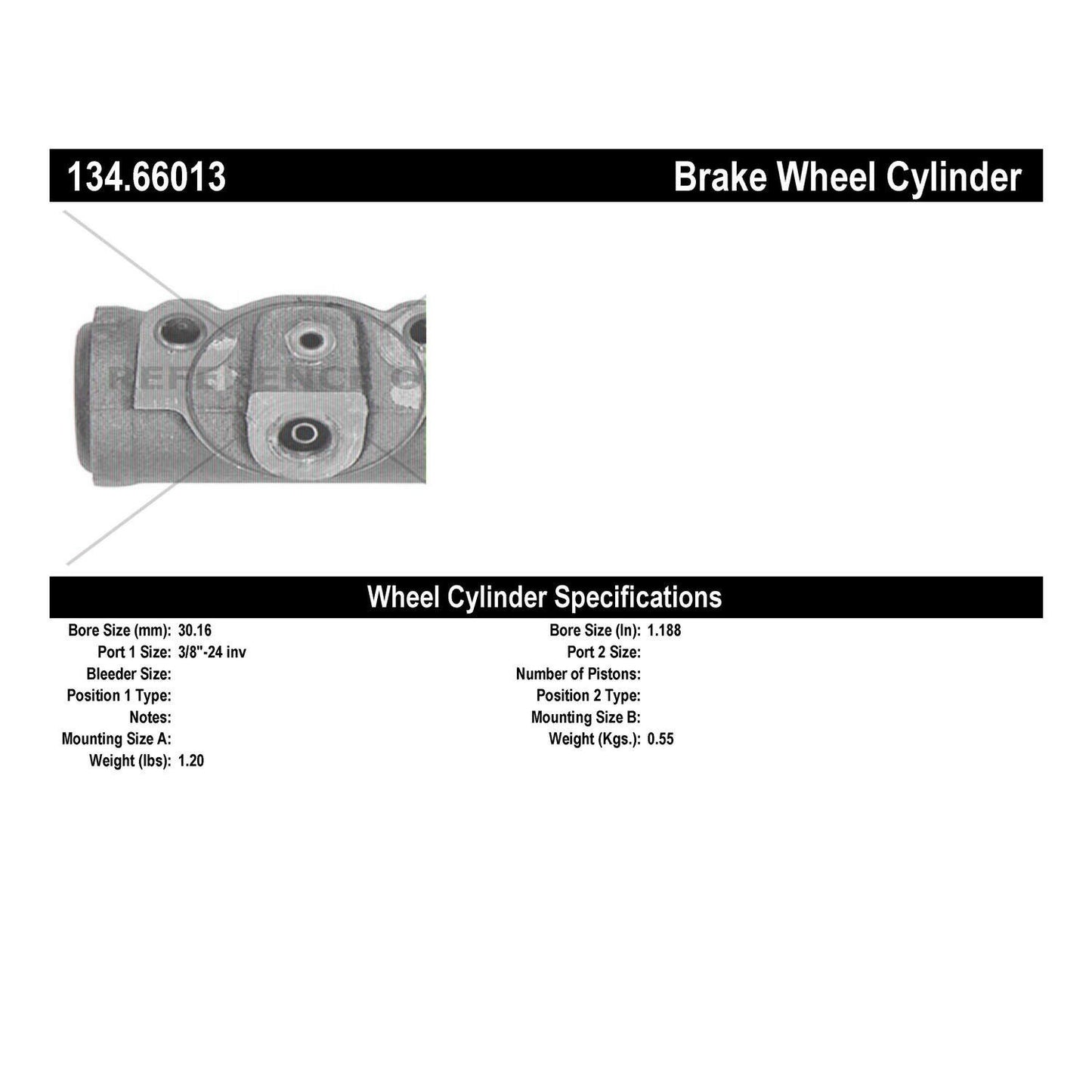 Centric Parts Premium Drum Brake Wheel Cylinder for Chevrolet C30 1975-1986 134.66013