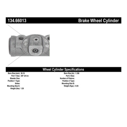 Centric Parts Premium Drum Brake Wheel Cylinder for Chevrolet C30 1975-1986 134.66013