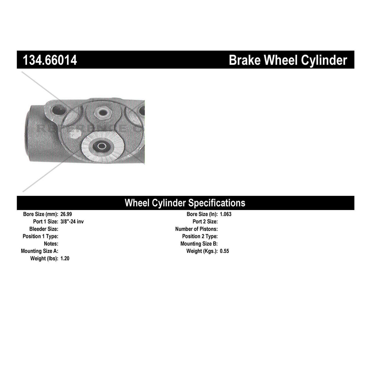 Centric Parts Premium Wheel Cylinder 134.66014