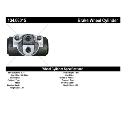 Centric Parts Drum Brake Wheel Cylinder Premium for 1974-1976 Chevrolet C20/C30 G30 K20 P20 134.66015
