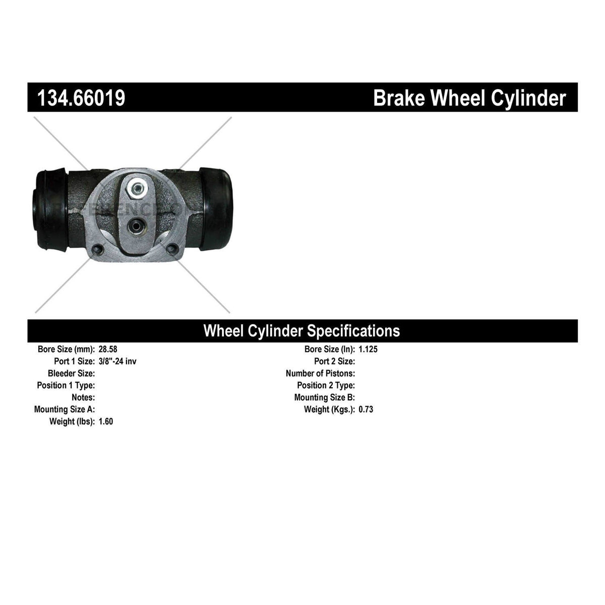 Centric Parts Drum Brake Wheel Cylinder Premium for 1991-1988 Chevrolet C1500 K1500 GMC C1500 K1500 134.66019