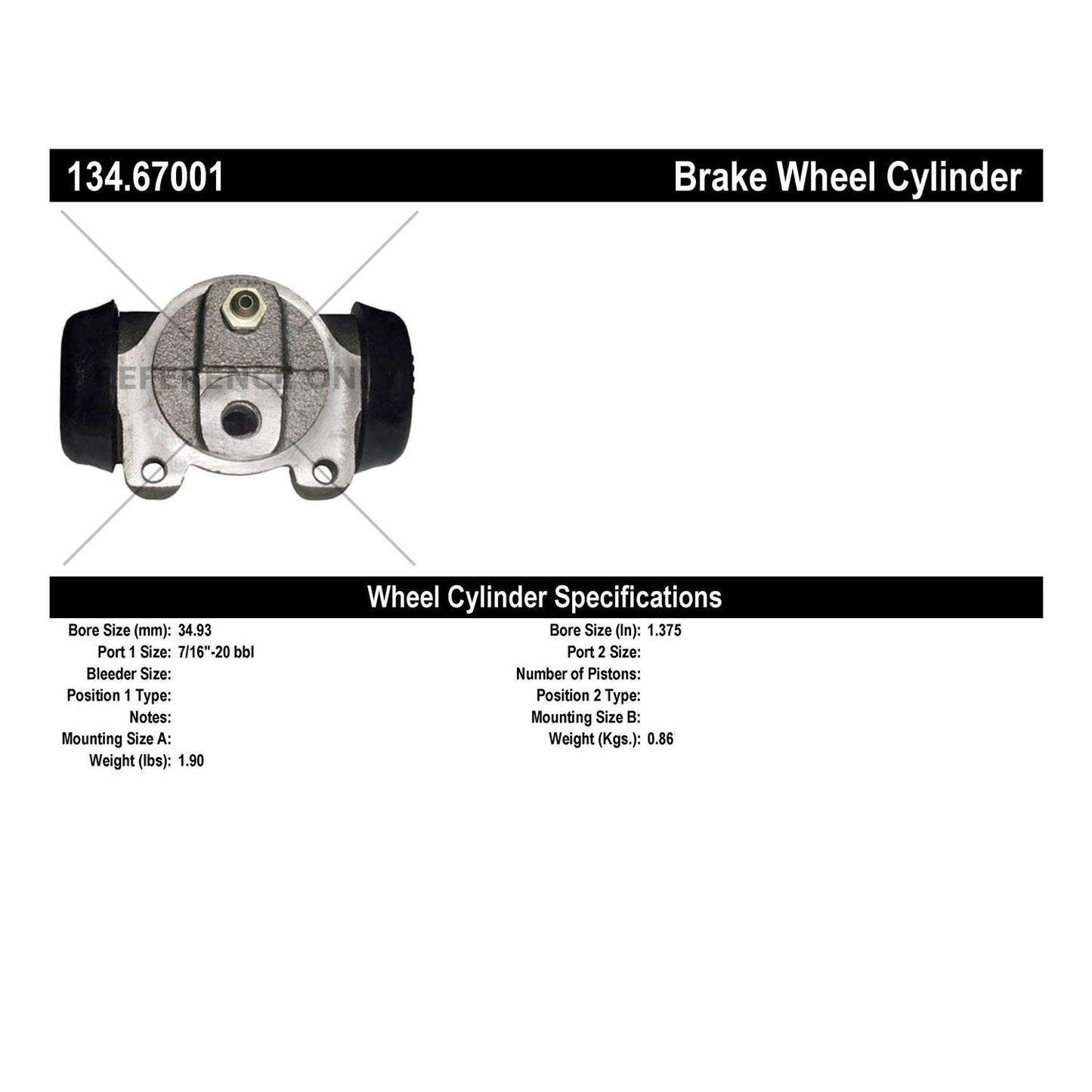 StopTech Premium Wheel Cylinder 134.67001