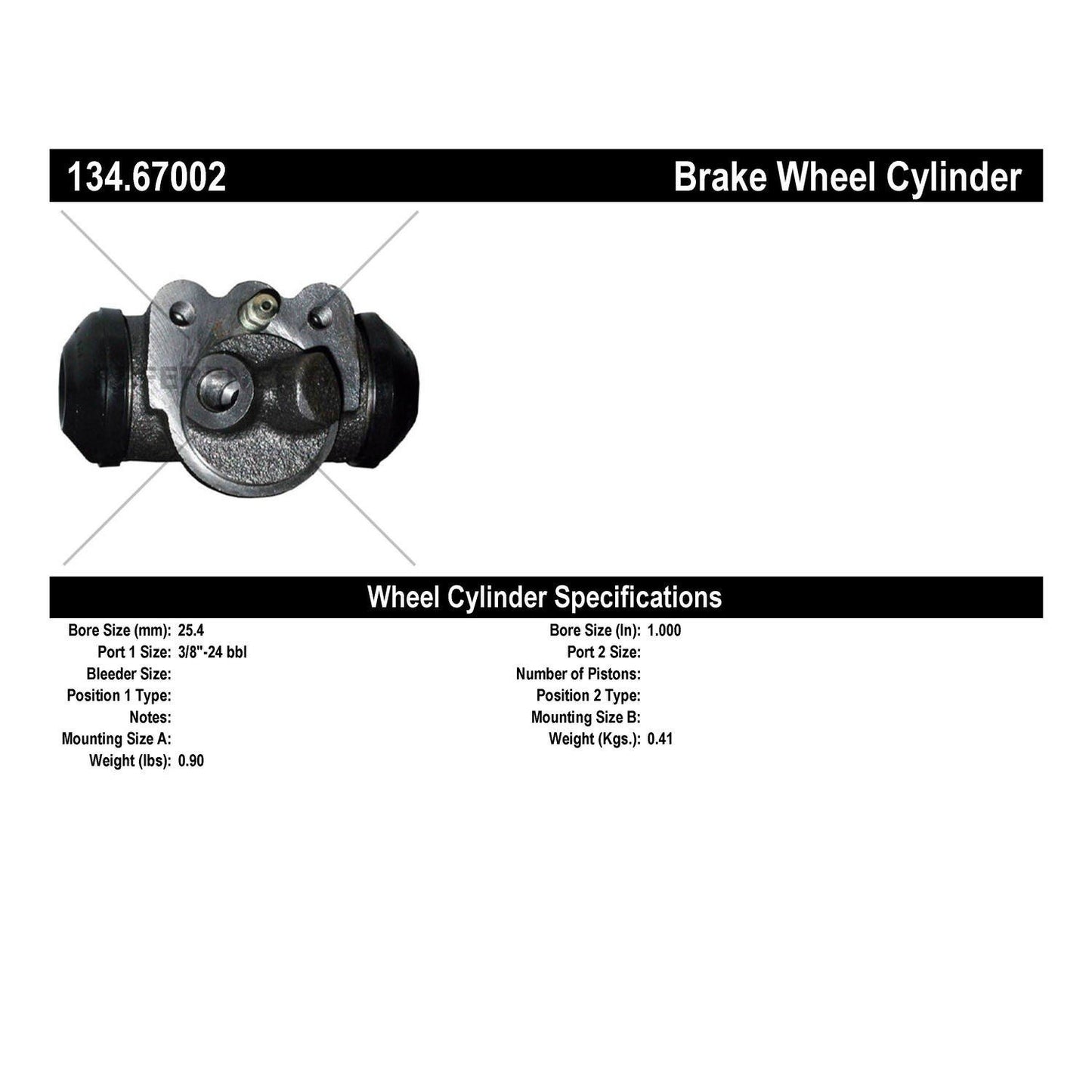 Stoptech Centric Premium Wheel Cylinder - Front Left 134.67002