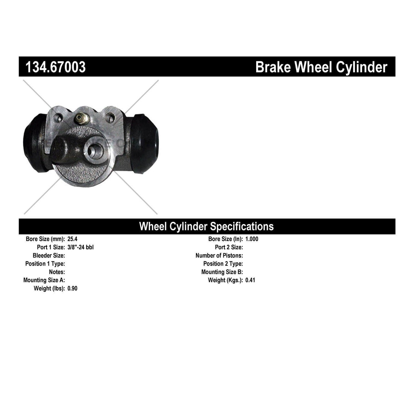 Centric Parts Drum Brake Wheel Cylinder Premium with OE style replacement 134.67003