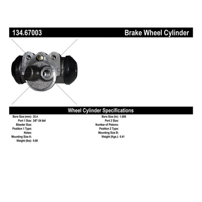 Centric Parts Drum Brake Wheel Cylinder Premium with OE style replacement 134.67003