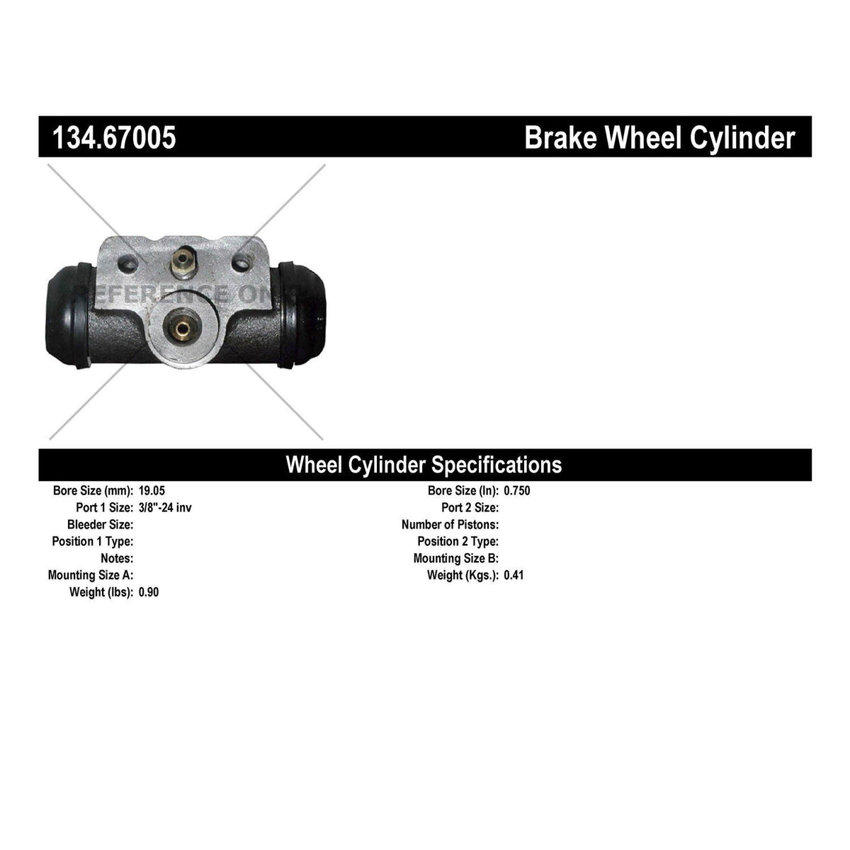 Stoptech Centric Premium Wheel Cylinder - Rear 134.67005