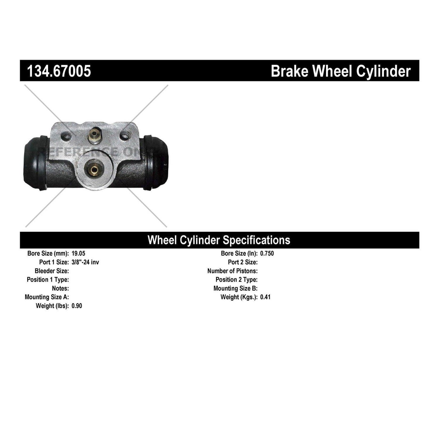 Stoptech Centric Premium Wheel Cylinder - Rear 134.67005
