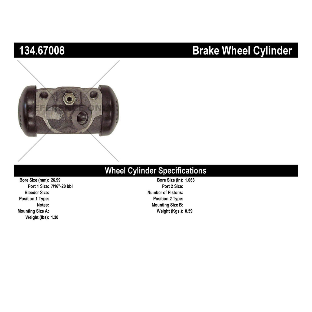 Centric Parts Drum Brake Wheel Cylinder Premium with OE style replacement 134.67008