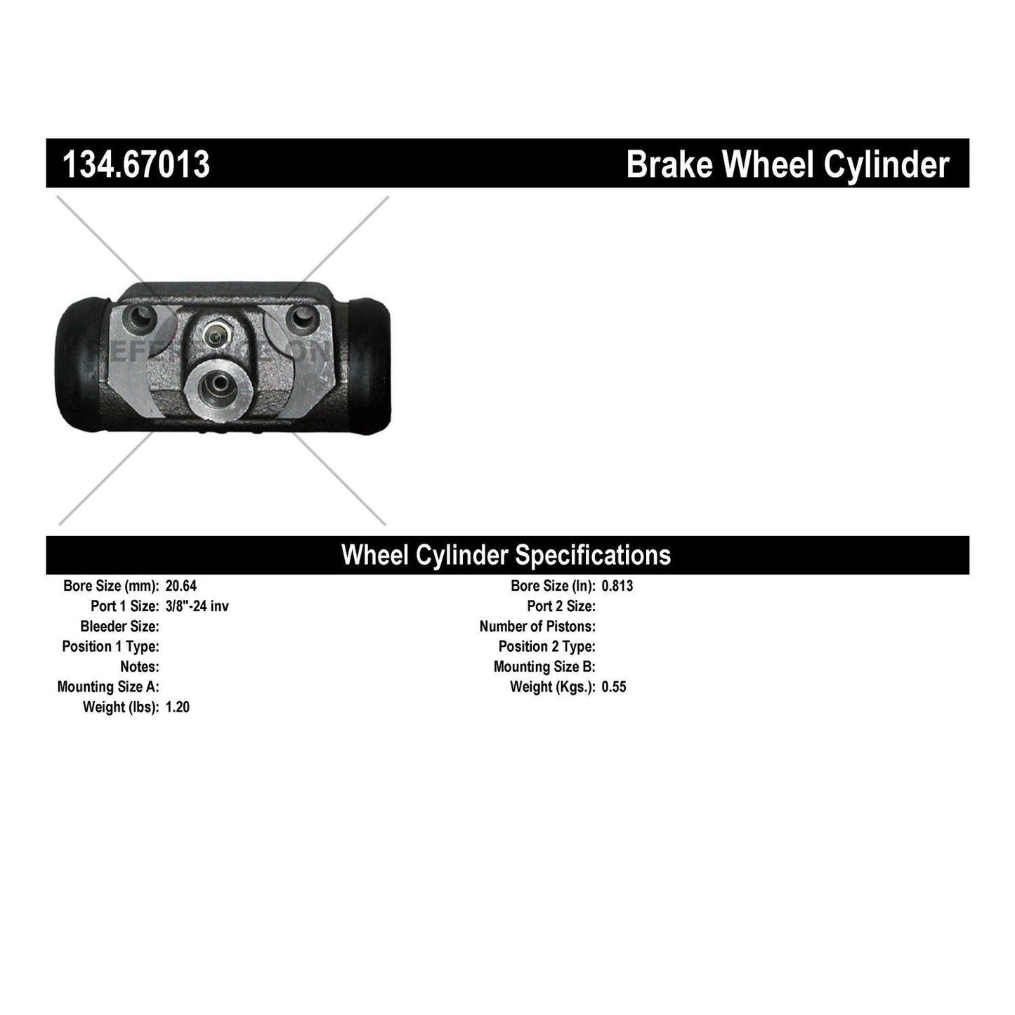 Centric Parts Drum Brake Wheel Cylinder Premium with OE style replacement 134.67013