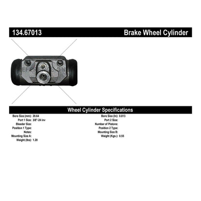 Centric Parts Drum Brake Wheel Cylinder Premium with OE style replacement 134.67013