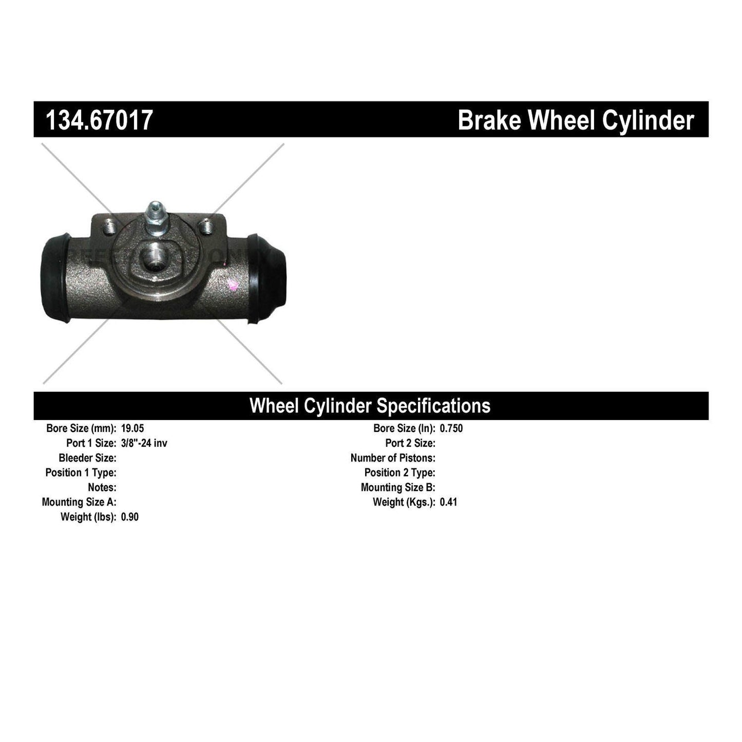 Centric Parts Drum Brake Wheel Cylinder Premium with OE style replacement 134.67017