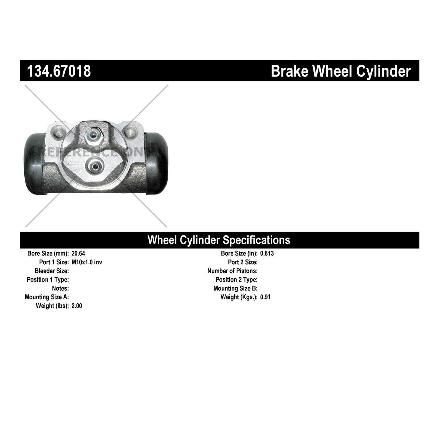 Centric Parts Drum Brake Wheel Cylinder Premium with OE style replacement 134.67018
