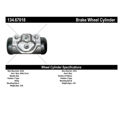 Centric Parts Drum Brake Wheel Cylinder Premium with OE style replacement 134.67018